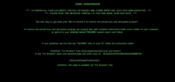 Craigslist Malspam distributing Sigma Ransomware